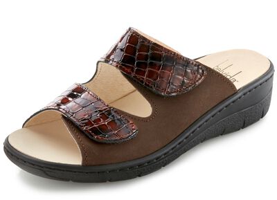 ELENA EDEN, bequeme Damen-Pantoletten, Weite H, mit herausnehmbarem Fu&szlig;bett 