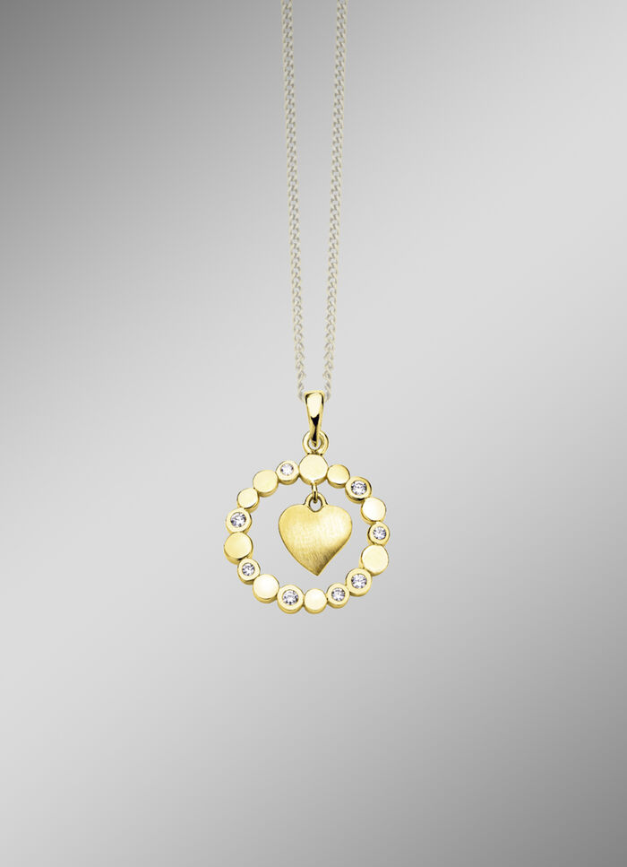 S&uuml;&szlig;er Herz-Anh&auml;nger mit Zirkonia 