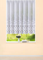 Blumenfenster-Store mit gebogtem Abschluss 
