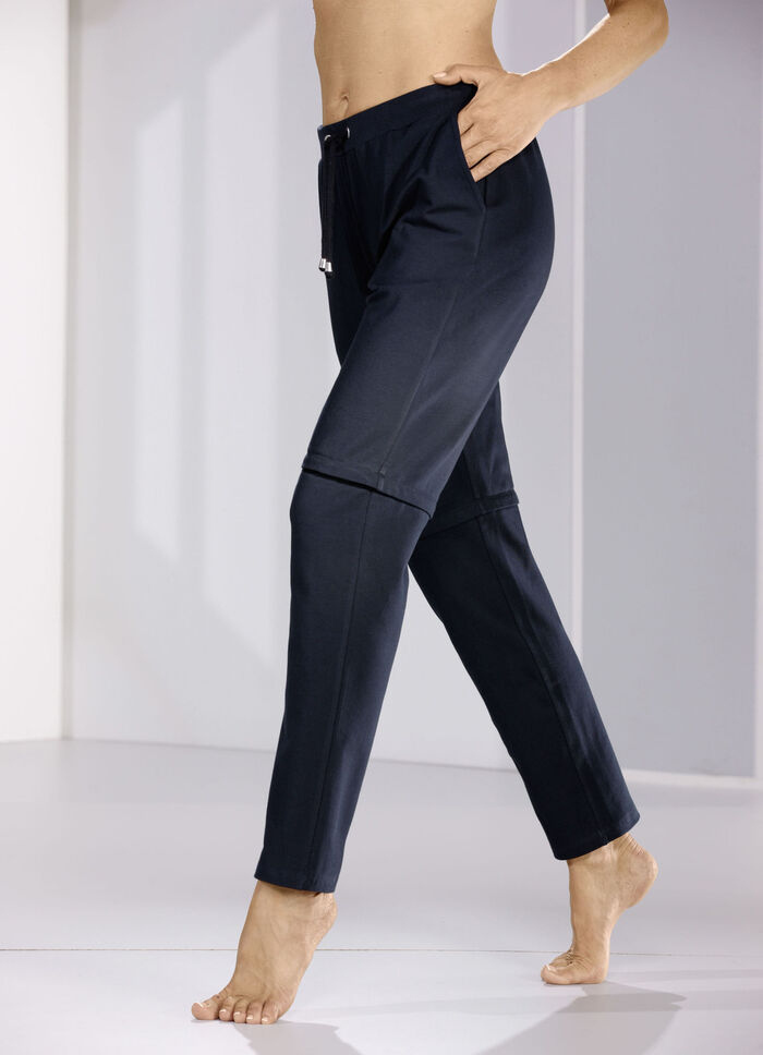Schlaf- und Freizeithose mit Zip-Off-Hosenbeinen 