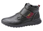 Waldläufer, bequeme Damen-Stiefeletten, Weite H, mit herausnehmbarem Fußbett SCHWARZ-ROT
