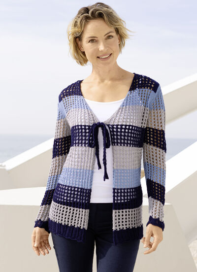 Strickjacke mit edlem, dezentem Glanz 