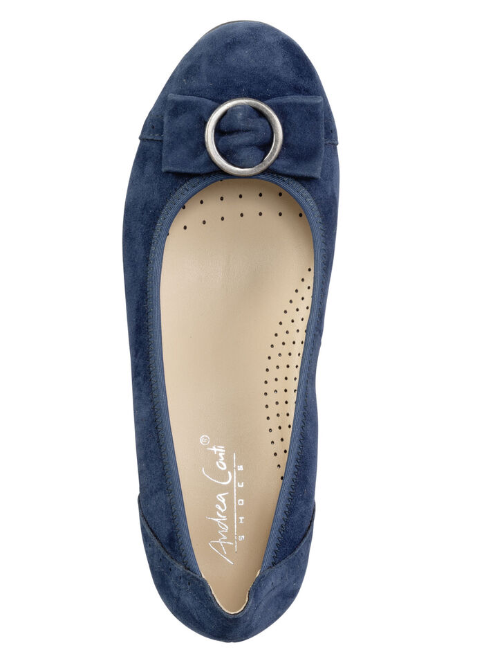 Andrea Conti, schicke Damen-Pumps, mit Gummizug BLAU