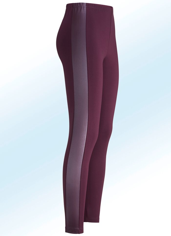 Leggings im interresanten Materialmix 