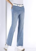 Jeans in aktueller Fingerprint-Dessinierung HELLBLAU