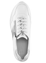 ELENA EDEN Sneaker aus Nappaleder WEISS-SILBER