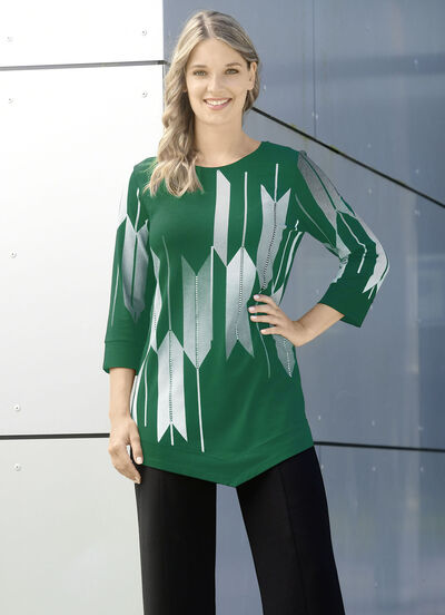 Shirt mit Kontrastdruck 