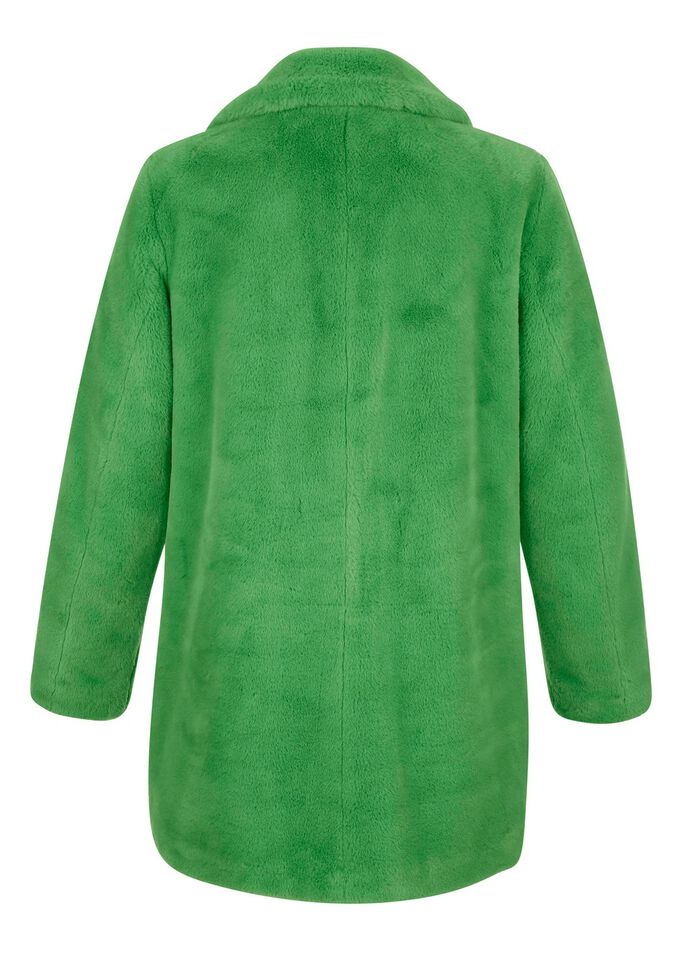 Webpelzjacke mit Reverskragen GRÜN