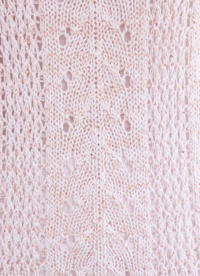 Pullover mit edlem gl&auml;nzendem Paillettengarn 