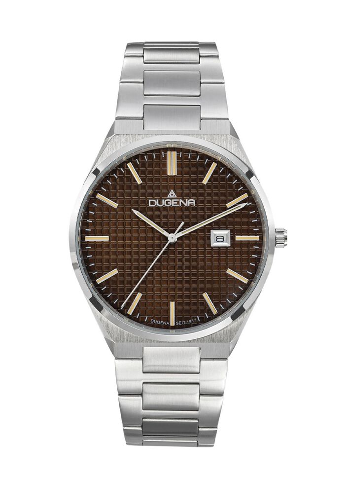Dugena-Quartz-Herrenuhr mit Edelstahlbandgeh&auml;use 