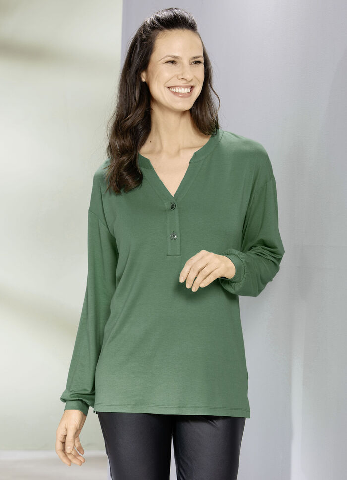Shirt-Tunika mit Elastan 