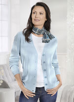 Strickjacke aus Schurwolle (Merino) HELLBLAU