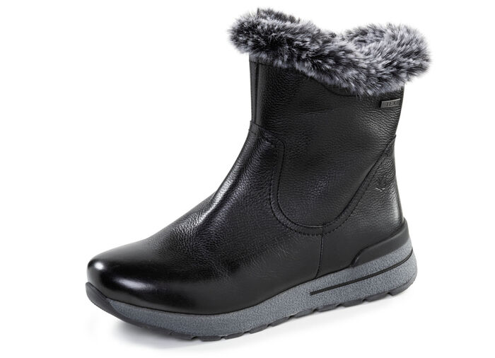 Caprice, gefütterte Damen-Stiefeletten, Winterschuhe, Weite H, mit herausnehmbarem Fußbett SCHWARZ
