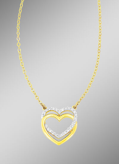 Romantische Halskette mit 25 Diamanten 
