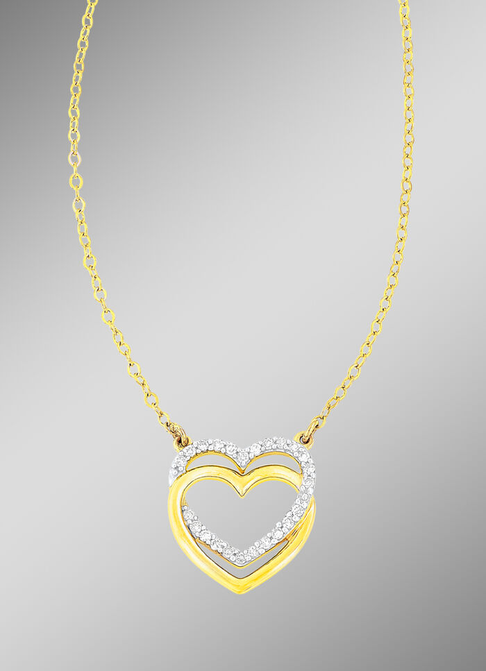 Romantische Halskette mit 25 Diamanten 