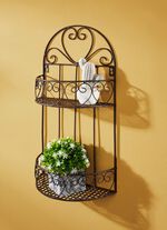 Wandregal aus Eisen mit antiquarischem Charakter 