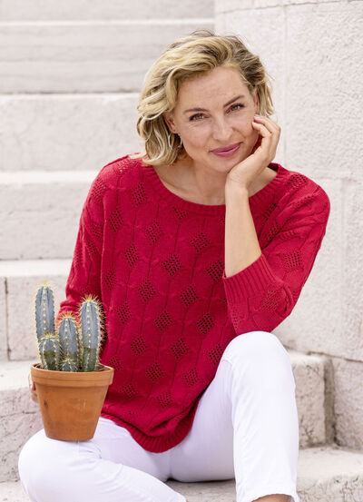 Pullover mit Rautendessin 