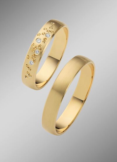 Satinierter Trauring 