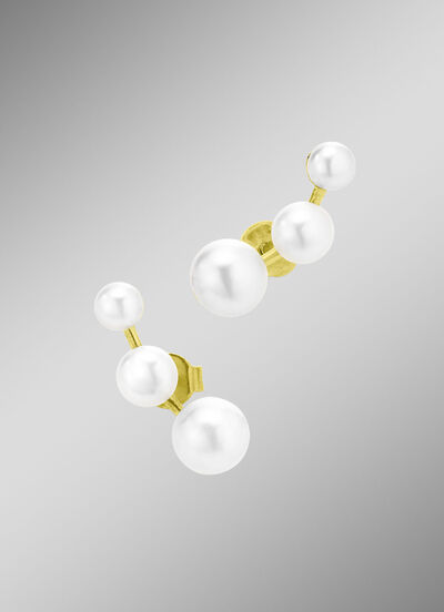 Stilvolle Ohrstecker mit Süßwasser-Zuchtperlen 