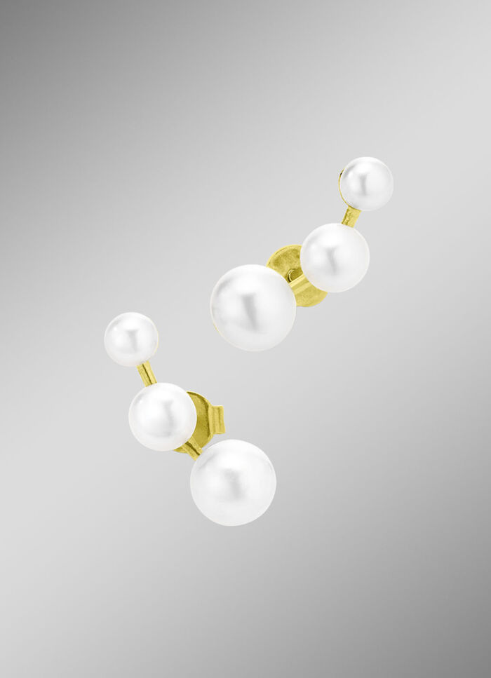 Stilvolle Ohrstecker mit S&uuml;&szlig;wasser-Zuchtperlen 