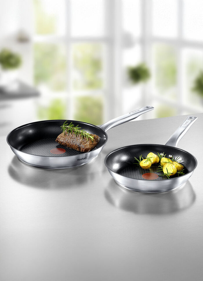 Tefal Edelstahl-Pfannen in Profi-Qualität EDELSTAHL