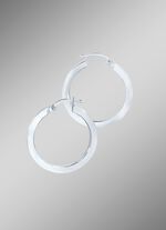 Hochgl&auml;nzende Creolen aus Wei&szlig;gold 