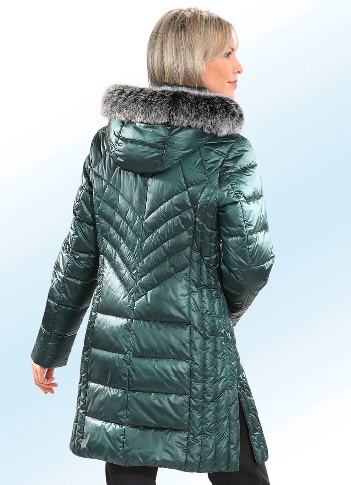 Kurzmantel mit L&auml;ngssteppung 