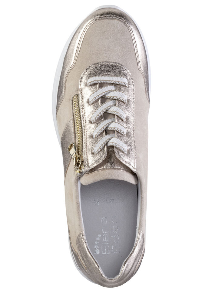 ELENA EDEN Sneaker aus Nappaleder MATTGOLD-BEIGE