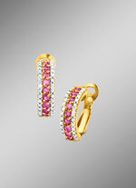 Klappcreolen mit Rubinen 