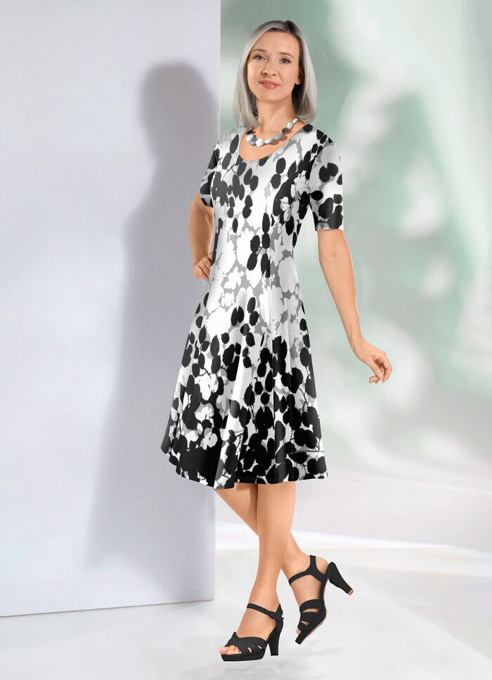 Kleid mit ausdruckstarkem Bord&uuml;ren-Druck 