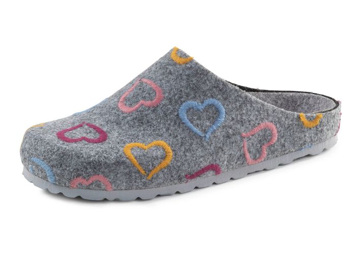 Laurina, klassiche Damen-Hausschuhe, Weite H, mit anatomisch geformtem Fu&szlig;bett 