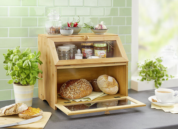 Backwaren-Theke für das Frühstücksbuffet zu Hause BRAUN