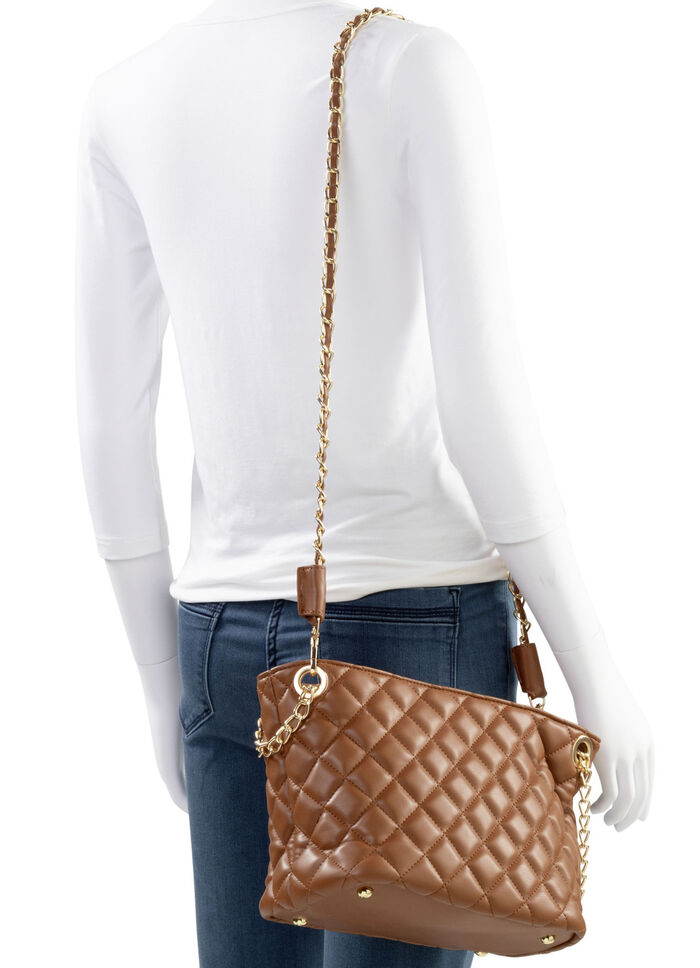 Collezione Alessandro, Tasche, Damen, mit abnehmbarem Umhängeriemen COGNAC