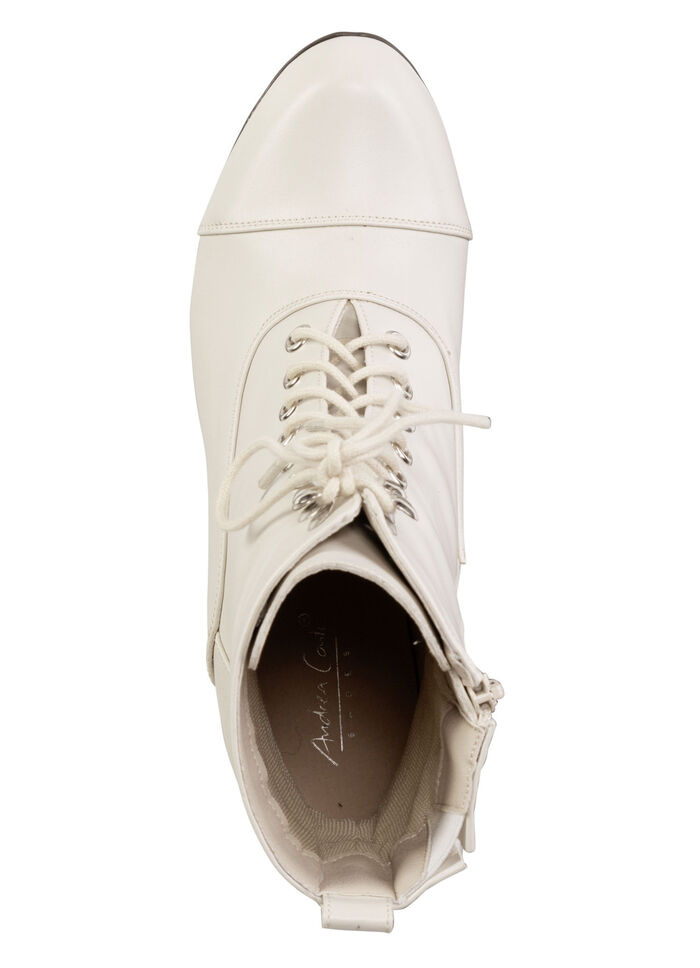 AAndrea Conti, modische Damen-Stiefeletten, Winterschuhe, mit Reißverschluss ECRU