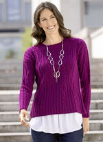 Pullover in Strukturmix BEERE