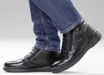 GINO GALANTE, gefütterte Herren-Boots, Winterschuhe, mit Reißverschluss SCHWARZ