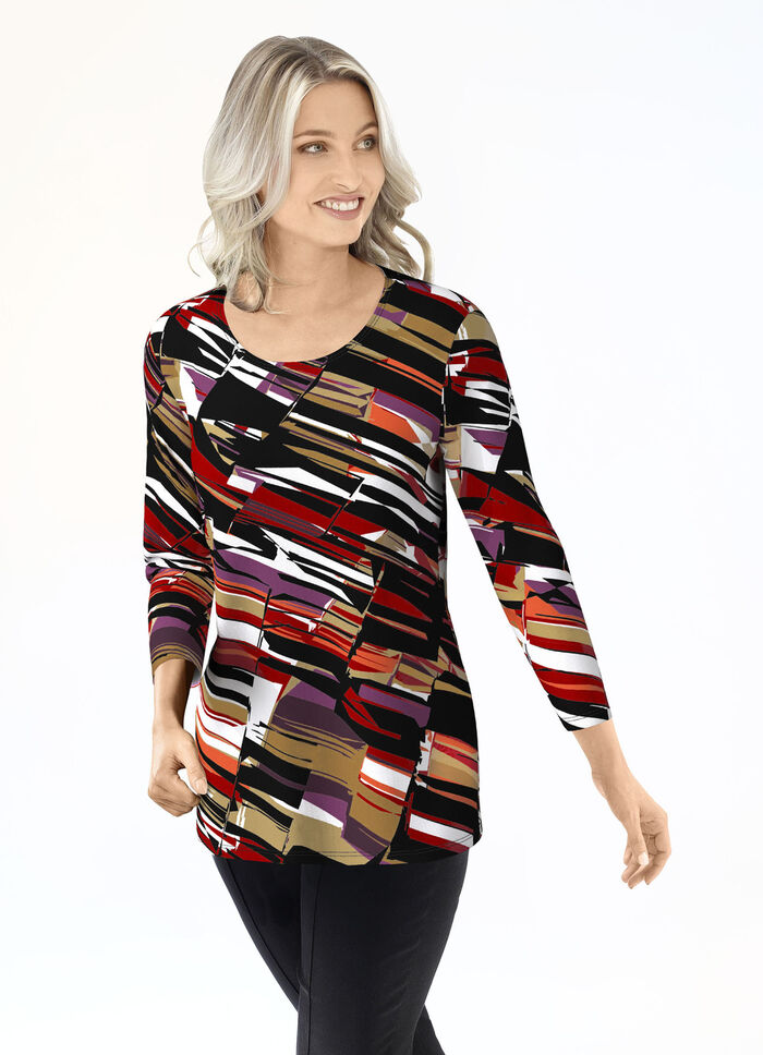 Shirt mit 3/4-langen Ärmeln 