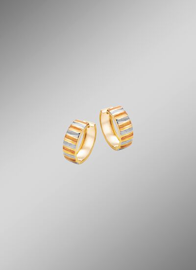 Eleganz in jeder Facette &ndash; Tricolor-Klappcreolen 