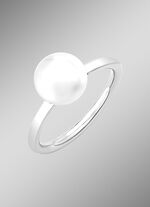 Klassischer Damenring mit Süßwasser-Zuchtperle 