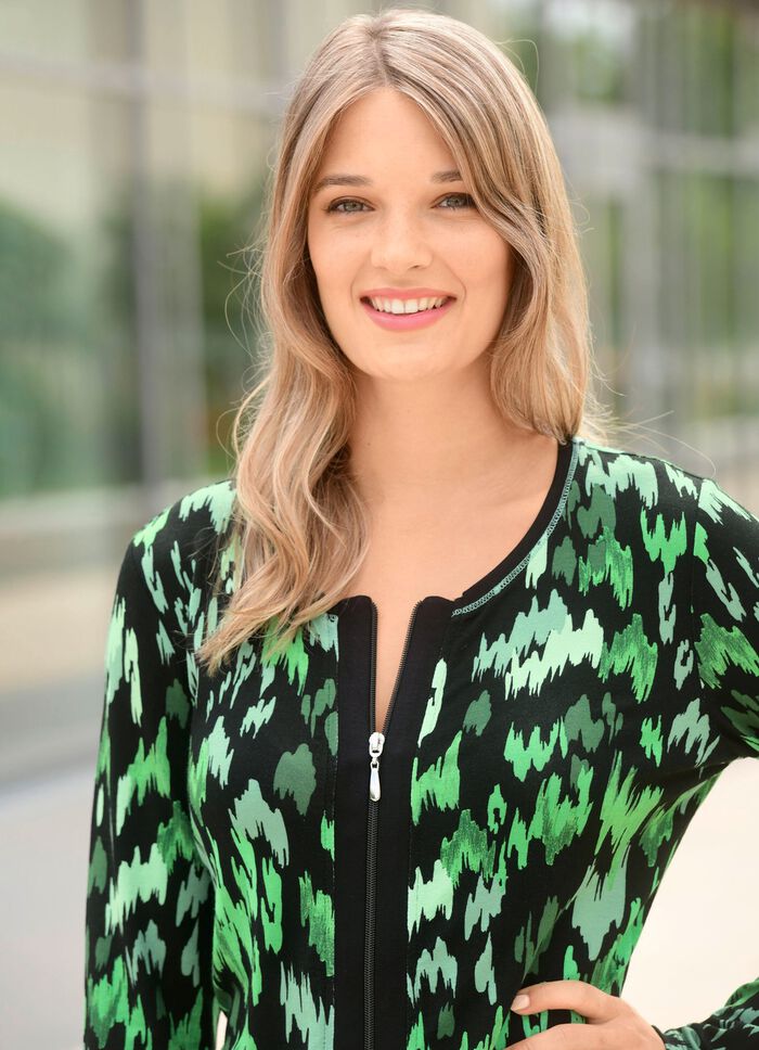 Shirtjacke mit praktischem Rei&szlig;verschluss 