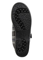 Stiefelette aus kariertem Textilmaterial ANTHRAZIT