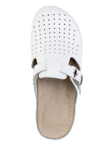 ELENA EDEN, sommerliche Damen-Clogs, Weite G, mit verstellbarer Schließe WEISS