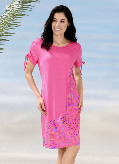 Laurina Kleid mit schimmerndem Druck 
