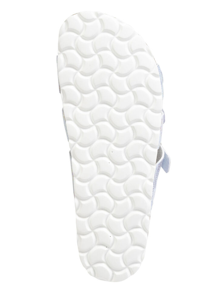 ELENA EDEN Pantolette mit buntem Metallic-Schimmer BLEU-METALLIC