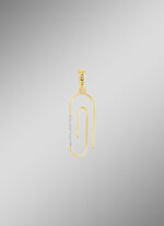 Büroklammer-Anhänger mit 8 Diamanten 