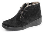 ELENA EDEN, gefütterte Damen-Boots, Winterschuhe, mit Lammfell SCHWARZ