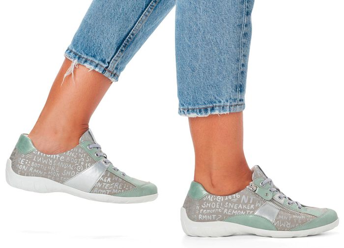 Remonte Sneaker mit bedruckten Bes&auml;tzen 