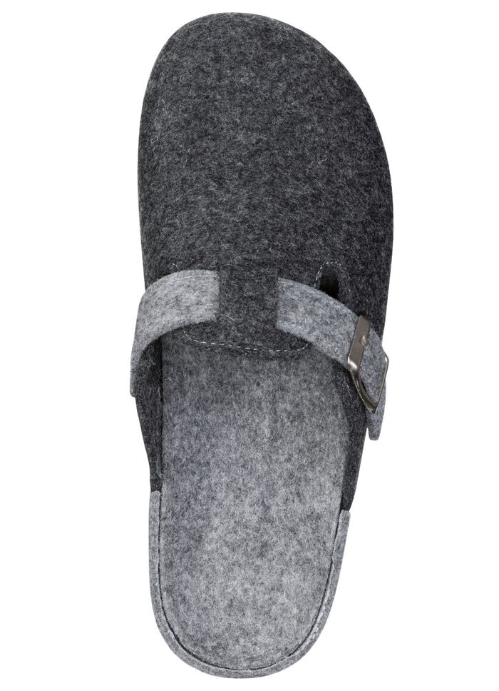Klassische Herren-Hausschuhe, aus Wollfilz GRAU