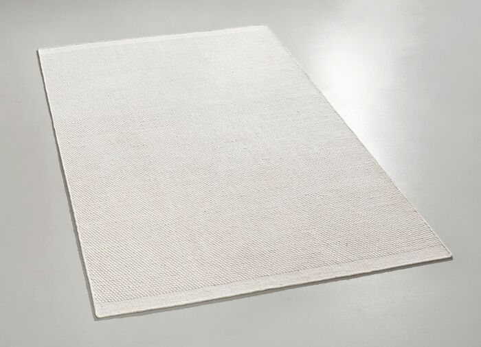 Br&uuml;cken und Teppiche aus feuchtigkeitsregulierender Naturfaser NATURWEISS