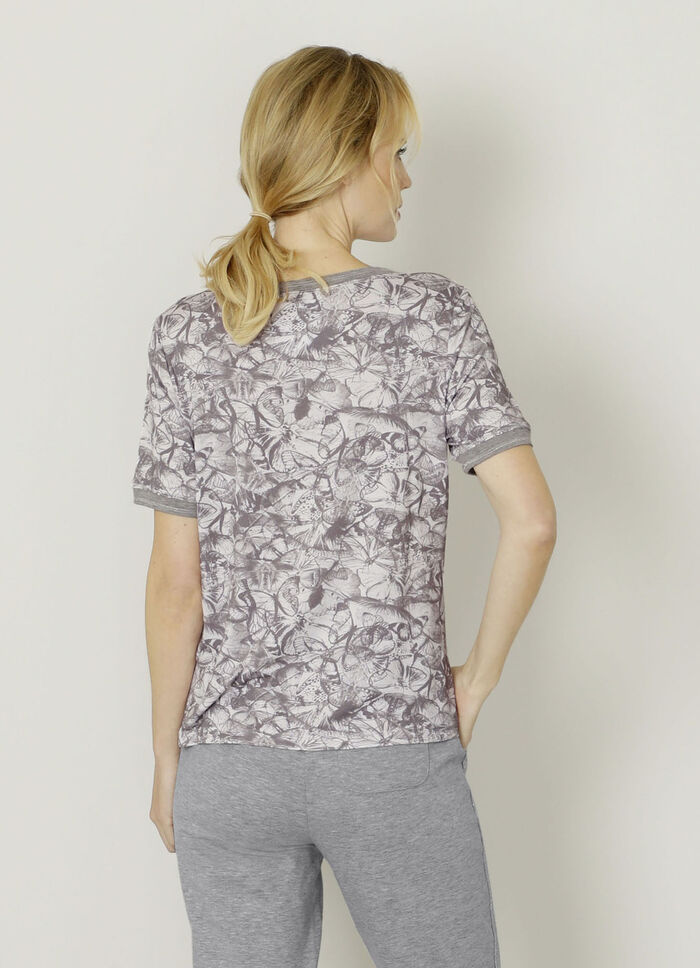 Shirt mit sportiven Rippb&uuml;ndchen 